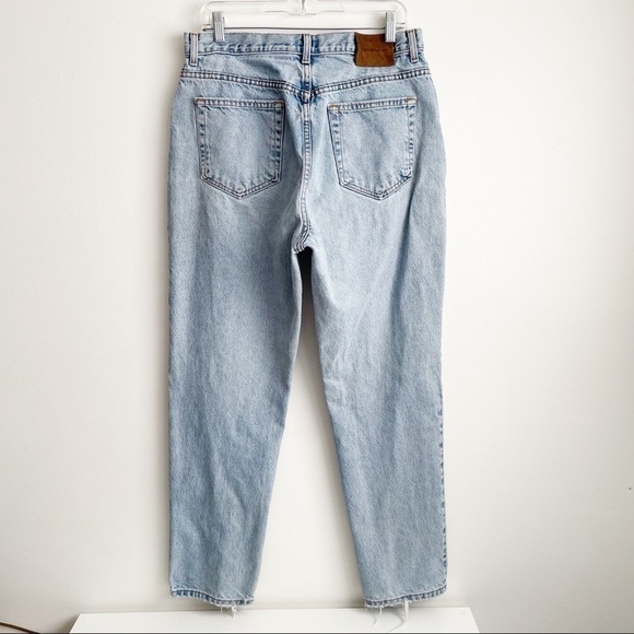 CALVIN KLEIN Vintage High Rise mom Jeans Size 16 light wash stone Union made 32 - Picture 2 of 11